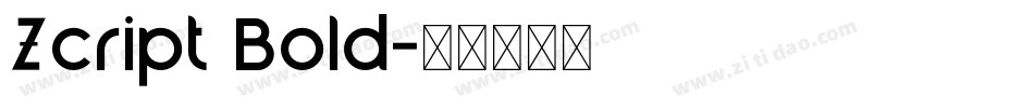 Zcript Bold字体转换